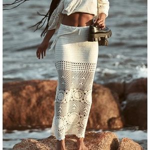 Spell & The Gypsy Collective - Let the Sunshine Out Crochet cream skirt S